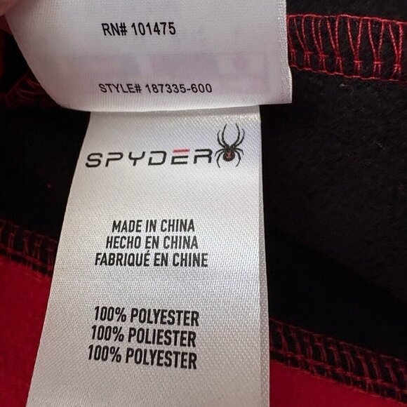 Spyder Constant Full-Zip Sweater Fleece Jacket Red Black Women’s NWT #187335 - Picture 7 of 10